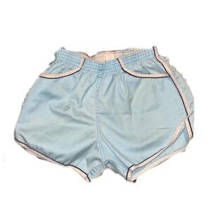 Vintage Blue 80s Roller Skating Workout Shorts